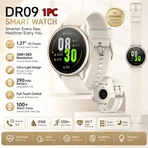 Men's and women's smartwatch gifts, slim design, comfortable and casual, full-screen touch control, sensitive operation, multiple sports modes, long battery life, three-axis gravity sensor for making/answering calls, notification alerts, and wear detectio