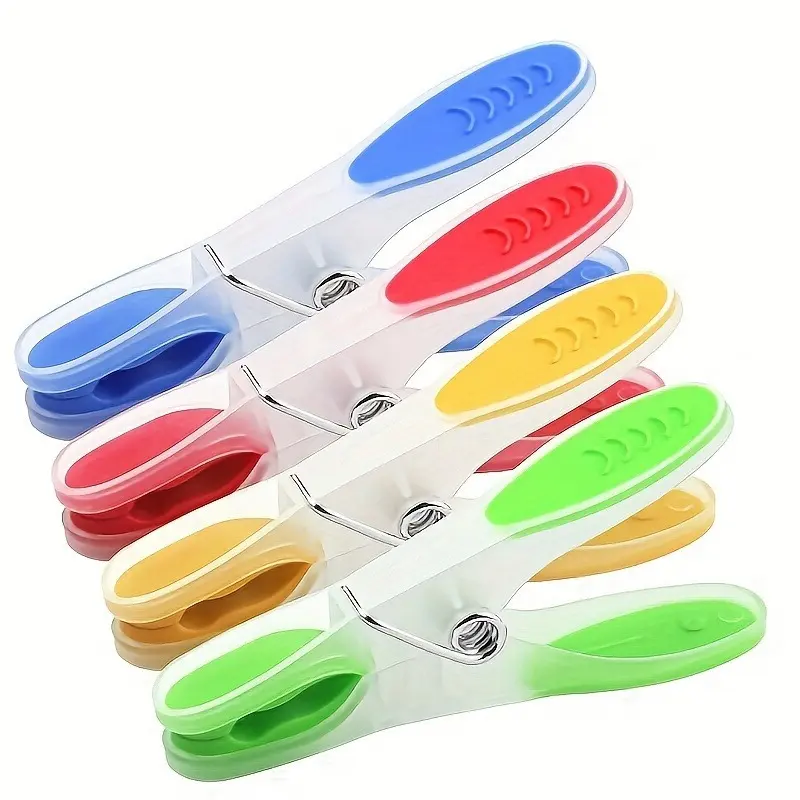12-piece bright multi-color plastic clothespins - Durable, windproof spring clips for efficient drying of clothes and quilts, perfect for home use