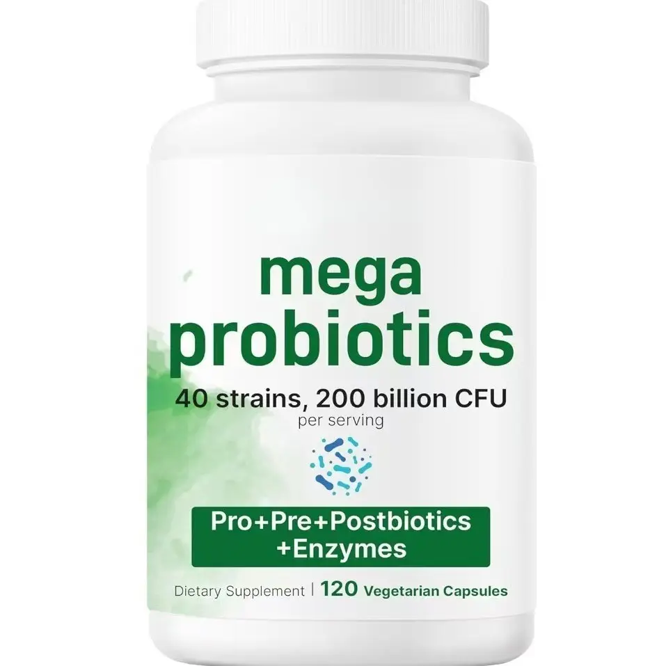 Mega Probiotics 120 Capsules| Adult Gut Health & Digestive Support Supplement