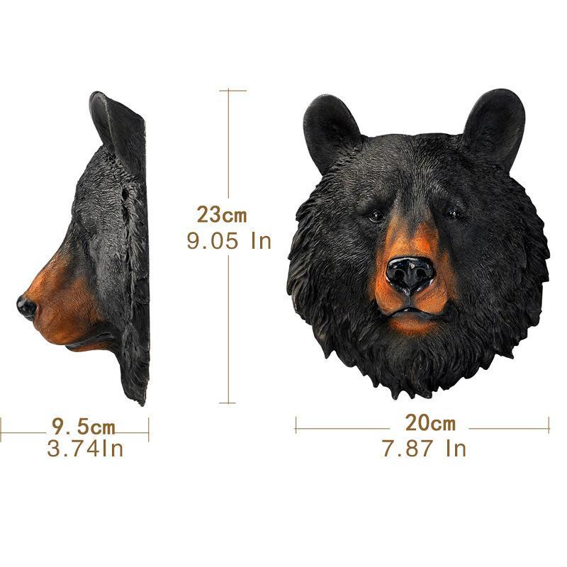 Animal Head Wall Decor, Resin Animal Head Wall Hanging Art Wall Sculptures TV Background Home Decoration for Living Room Bedroom Kitchen Gift