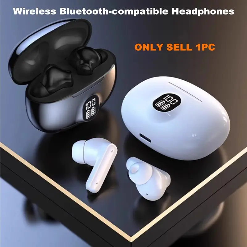 Wireless Bluetooth-compatible Headphones, Long Battery Life, Touch Control, Wireless Charging Case, Bluechip Chip, Home Office Outdoor Running Earbuds