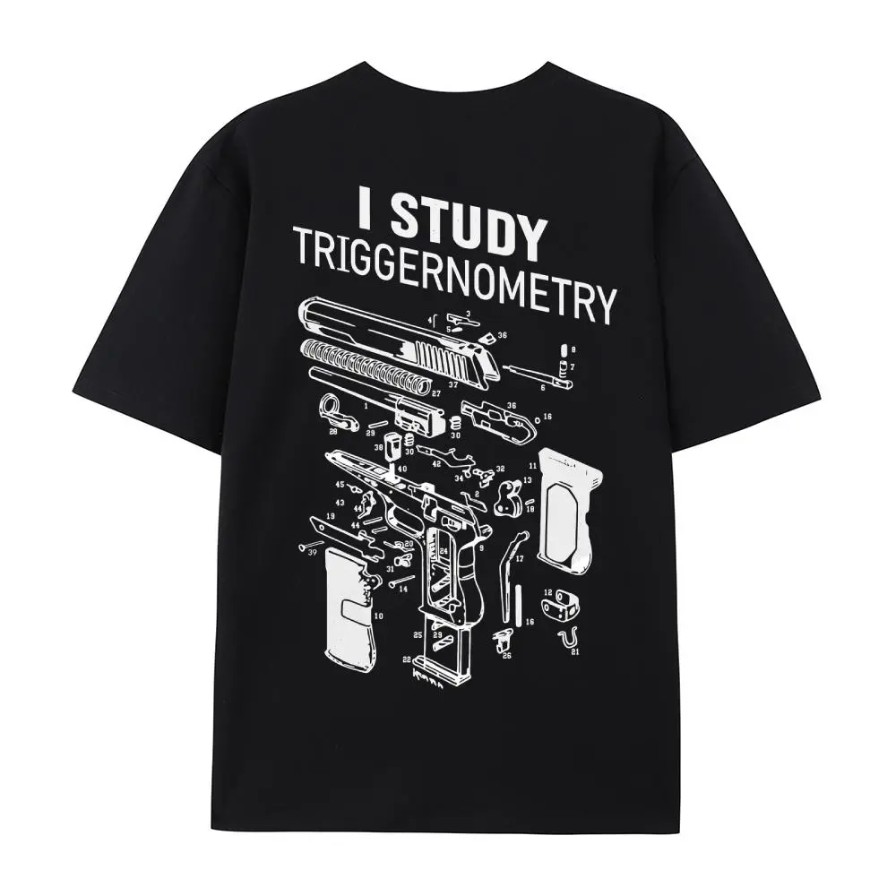 I Study Triggernometry T-Shirt, Funny Gun Shirt for Men, 2nd Amendment Gift, Tactical Firearm Tee, Pro Gun Rights Shirt, Military Humor Gift SpringStatements