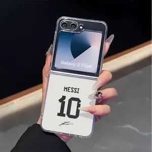 Star player's autograph Mobile phone case suitable for Samsung ZFlip 4/5/6/7, shock-proof Hard shell, with fashionable aesthetic design