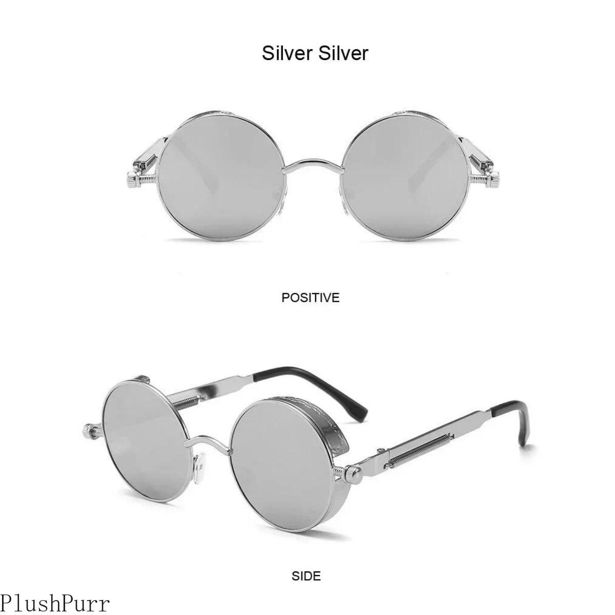 Metal Steampunk Sunglasses Men Women Fashion Round Glasses Brand Drsigner Vintage Sun Glasses High Quality Oculos De Sol UV400