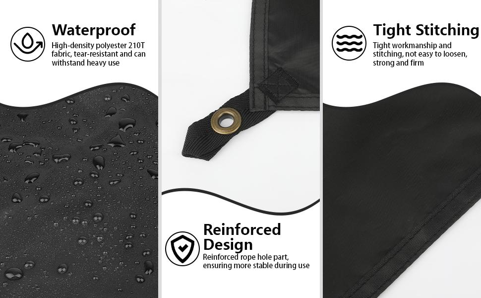 Tent Groundsheet / Waterproof Camping Tarp - 87" x 59" Ultralight Tent Footprint with Carry Bag - Ideal for Outdoor Ground Camping, Hiking, Backpacking, and the Beach