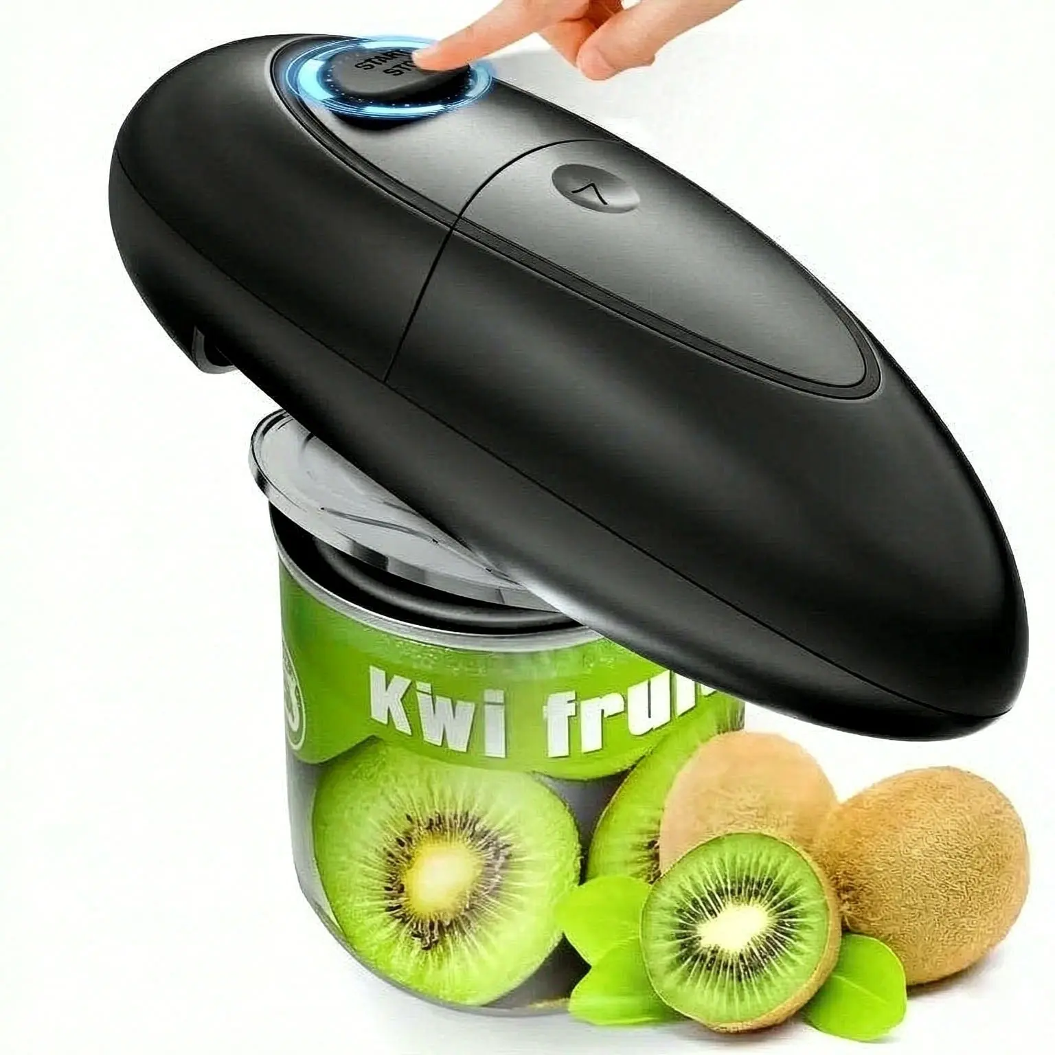 Electric Can Opener - 1-Touch Handheld Electronic Can Openers with Smooth Edge, Automatic Easy Open, Universal Fit, Portable Kitchen Gadget for Seniors with Arthritis