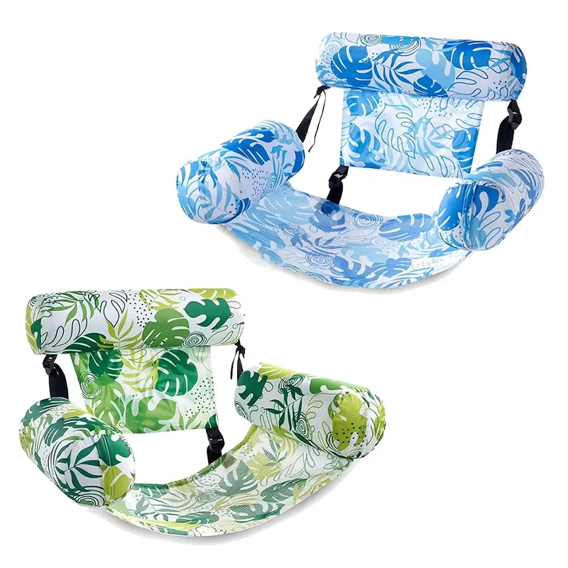 Thick Inflatable Mesh Floating Pool Chair, Foldable Portable Float Sofa, Adult Summer Sunbath, Inflatable Pool Lounger, Inflatable Water Lounger, Lounger Floaties, Includes Manual Pump