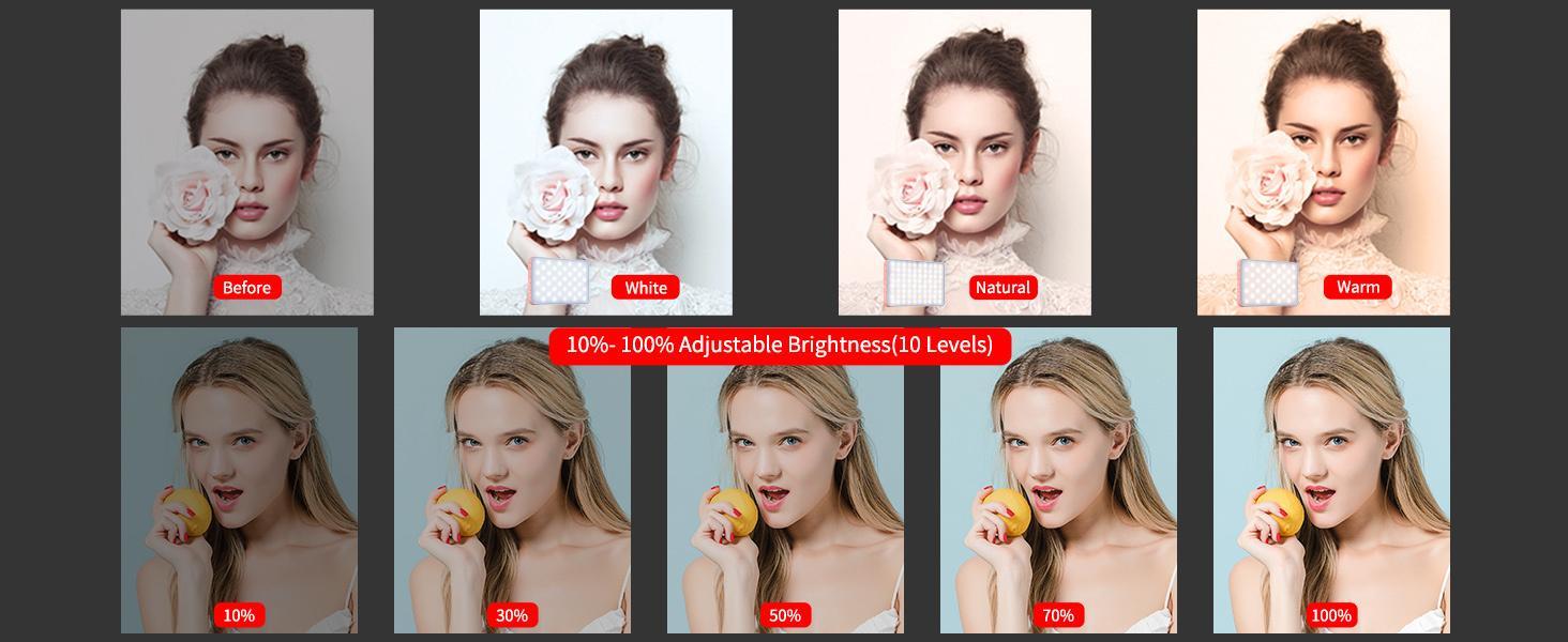 Newmowa Rechargeable Selfie Light - Portable Clip on Video Light for Phone/Laptop/Camera with Smart Light Sensor,3 Light Mode, Phone Light for Selfie/Makeup/Video Conference/TikTok  Selfie LED Light phone selfie camara light Cellphone Smartphone