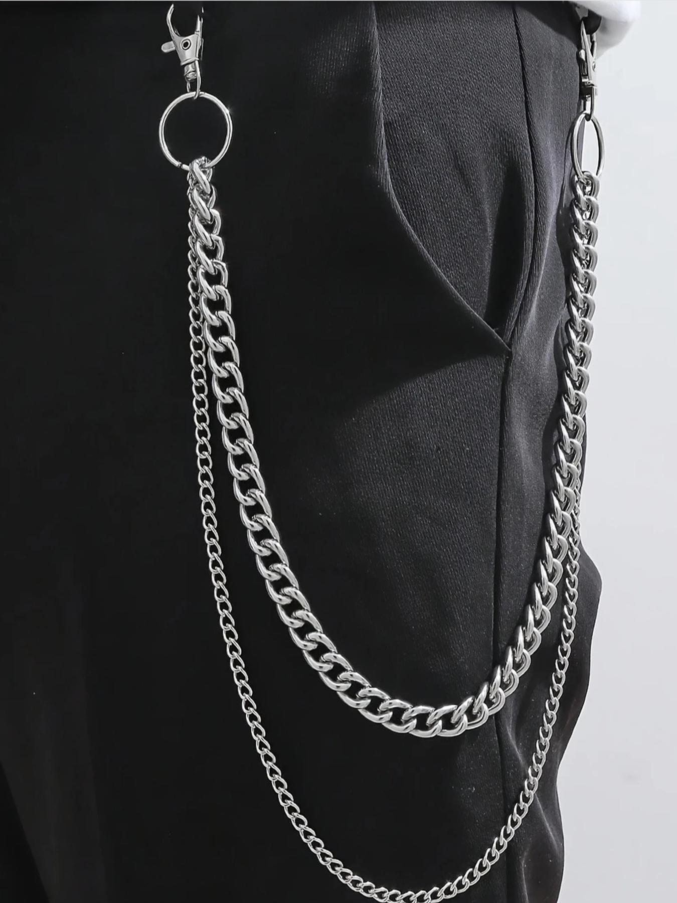 Men's Fashion Double Layer Pants Chain, Casual Pants Chain for Jeans Trousers, Fashion Pants Chain for Party, Daily Clothing Decor, Trendy All-match & Exquisite Pants Chain for Gift