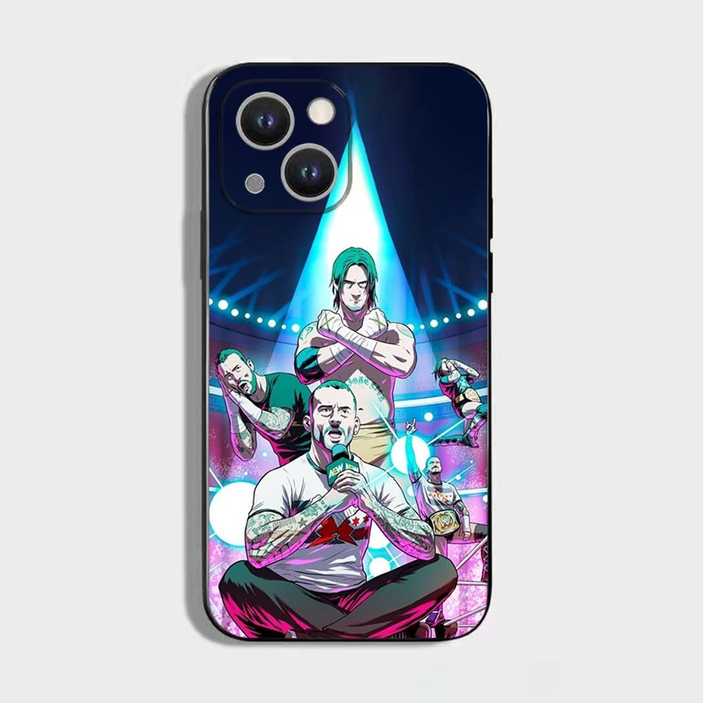 WWE CM P-Punk Phone Case For iPhone17, 16,15,14,13,12,11 Plus,Pro Max,XS,X,XR,SE,Mini,8,7,Soft Silicone Black Cover