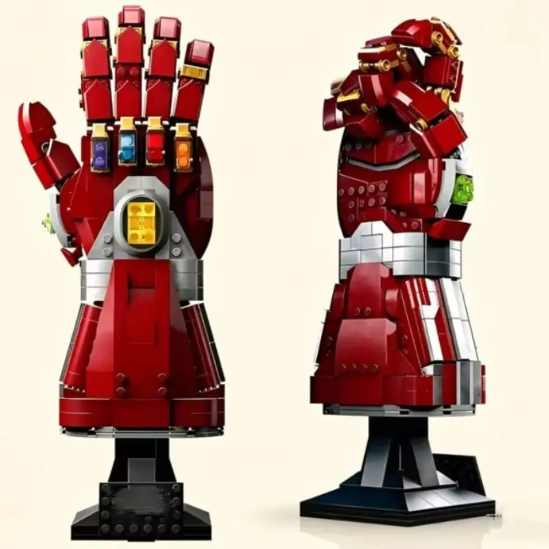 2026 New Creative Model Building Blocks, Gold Infinite Nano Glove Toy Model Decorative Item, Christmas Gift
