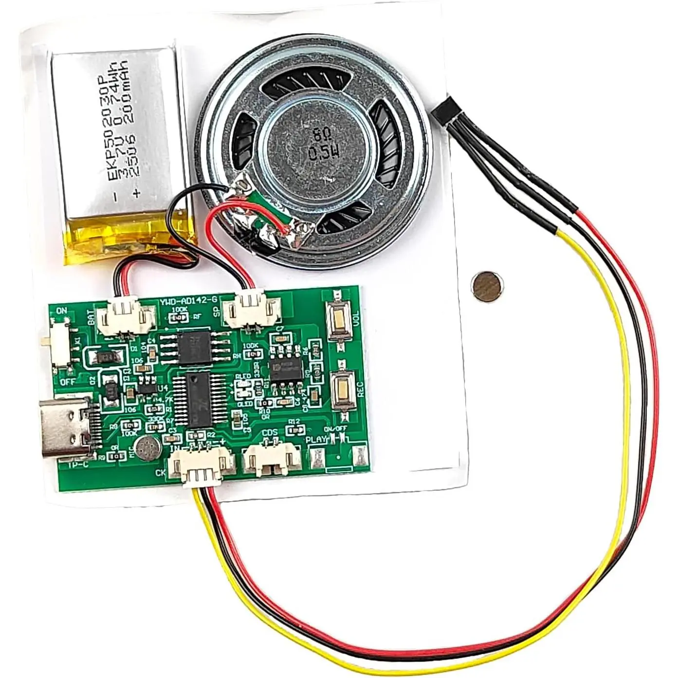 Activated  Module | DIY Recordable Sound Chip | 16MB MultiPlay MP3 Recorder for Crafts, Gifts &  Decor EK8491