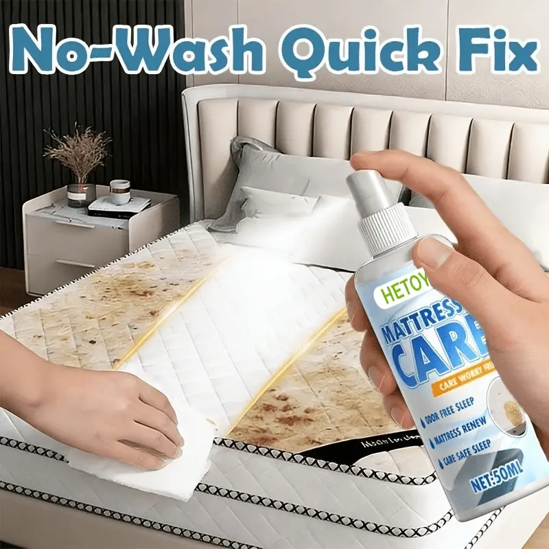 Local cleaning spray for furniture and mattresses, suitable for sofas, mattresses, carpets and car seats-spraying-waiting-wiping, easily dealing with spills, stains and daily dirt-refreshing in a few minutes-quickly drying without leaving sticky residues.