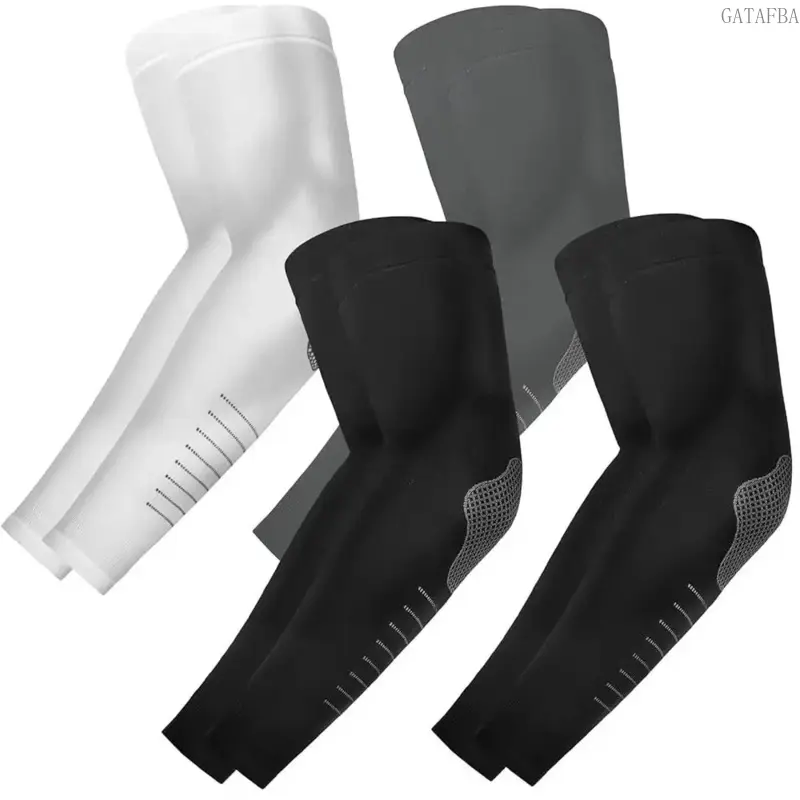4-Pair Mesh Cooling Armsleeves, UPF50+ Sun Protection, Breathable UV Guards, Stretch Sleeves for Cycling, Golf, Armsleeve