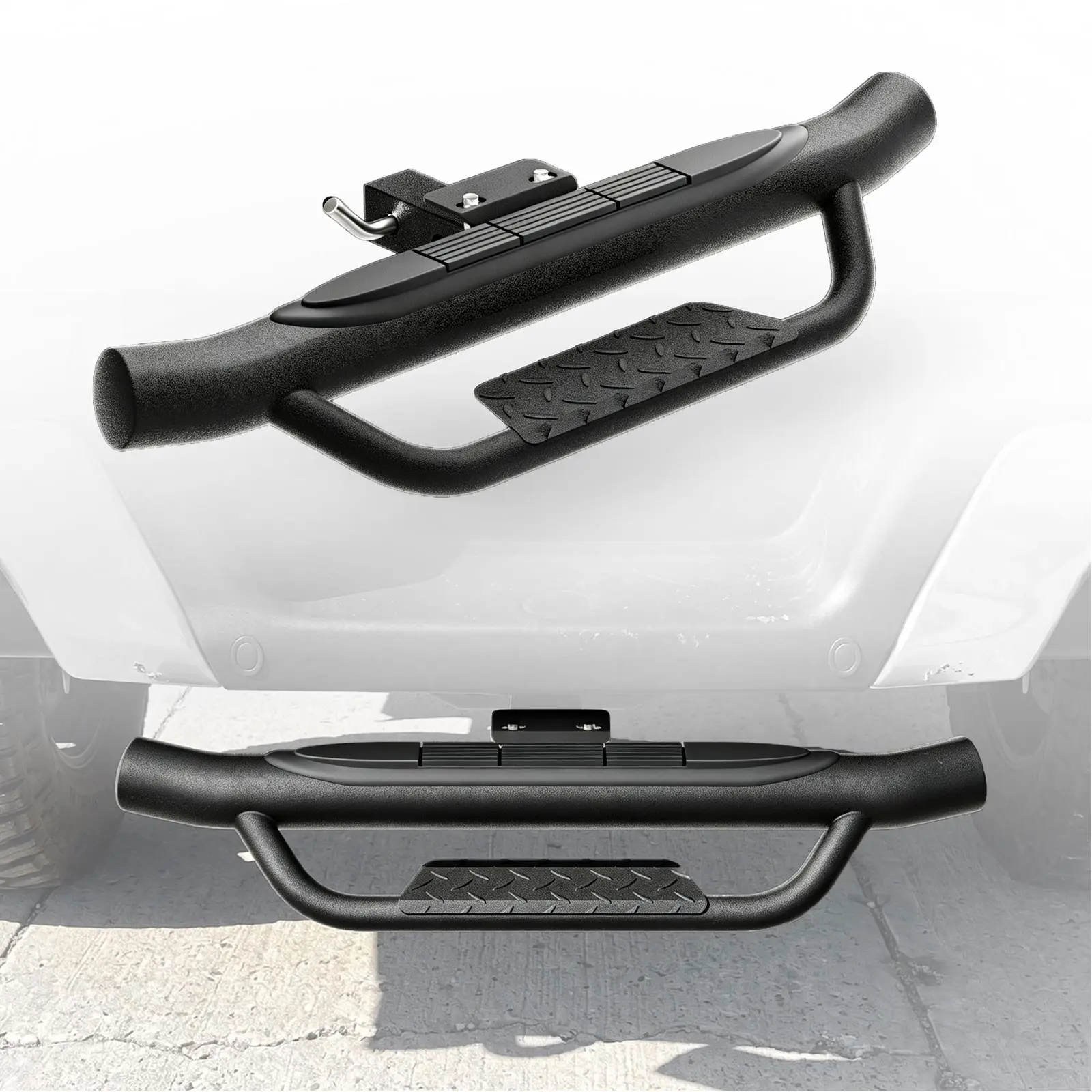 27" Trailer Tow Hitch Step Bar Bumper Guard For 2" Receiver Anti-Rattle 350LBS