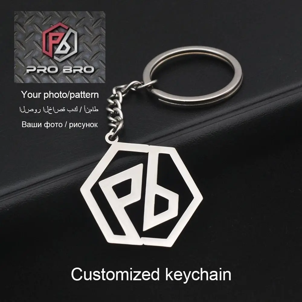Personalized Logo Keychain, Wholesale Custom Company Logo Pendant, Stainless Steel Material Custom Metal Badge Keyring, Pendant