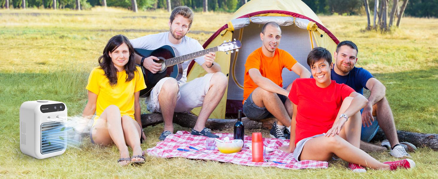 FEDITA Portable 3-In-1 Fan with 2-Speed Mist Fan, Built-In 1800mah Battery, Mnini Air Fan for Traveling, Office, Living Room, Bedroom FEDITA Portable 3-In-1 Fan with 2-Speed Mist Fan, Built-In 1800mah Battery, Mnini Air Fan for Traveling, Office, Living Room, Bedroom