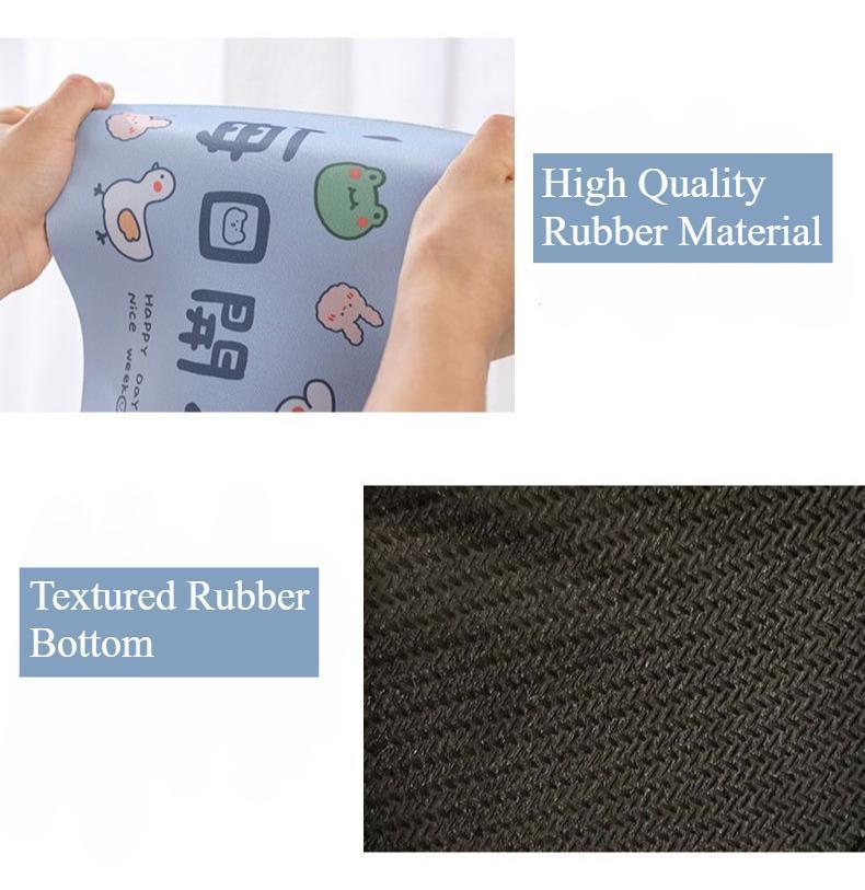 Miffy Mouse Pad Kawaii Cartoon Tech Surface with Non-slip Rubber Base for Office & Home Accessories Multi-functional Desk Mat