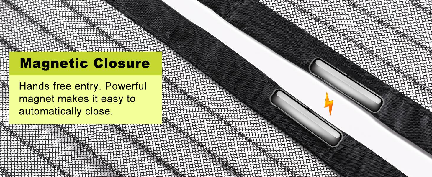 Magnetic Screen Door for 48 x 83 Inch French Door, Screen Itself Size: 50" x 84", Glass Sliding Door Heavy Duty Screen Door Mesh Curtain Keeps Bugs Out for Patio, Sliding Or Large Door