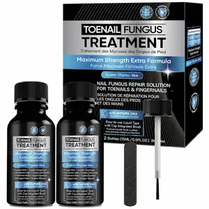Maximum Strength Toenail Fungus Treatment with Undecylenic Acid, Professional Antifungal Nail Solution for Severe, Thick & Brittle Nails, 30ml, Thyme-like
