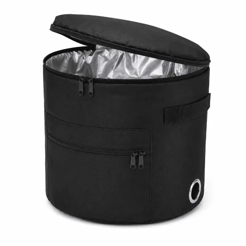 Garden Hose Storage Organiser Pouch - Waterproof Oxford Cloth Home Supply, Heavy-Duty Outdoor Garage Carrier with UV Protection, Front Pockets, Side Handle, Built-In Heavy-Duty Metal Eyelet Ring, Expandable Hose Compatibility, Home Supplies