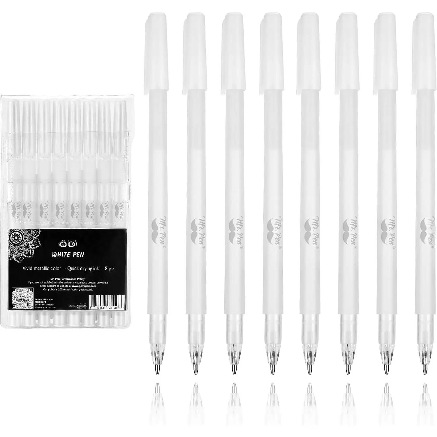 - White Gel s, 8 Pack, 0.8mm | Fine Point White Gel s for Black Paper,  Journaling, Card Making, Highlighting, Drawing, Sketching, Scrapbooking