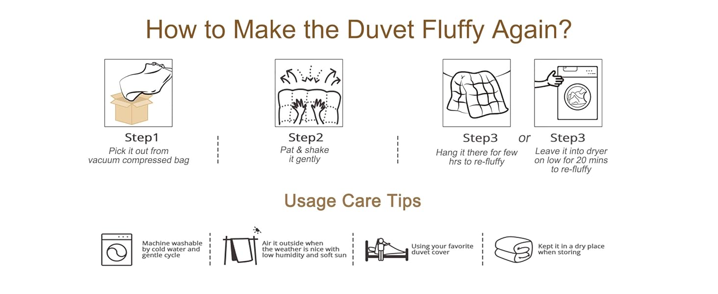 Down Comforter King Size – All Season Medium Weight White Duvet Insert, Warm Feather Bedding, Soft 100% Cotton Cover, 106x90 in