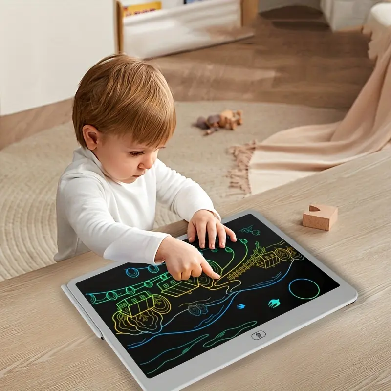 [Portable | Erasable] 16-Inch Large LCD Writing Tablet | Portable Drawing Pad for Teens & Adults | Erasable Electronic Doodle Board with White PVC Material, Battery Operated (Non-Rechargeable), Perfect for Home, Office, School, Ideal Holida