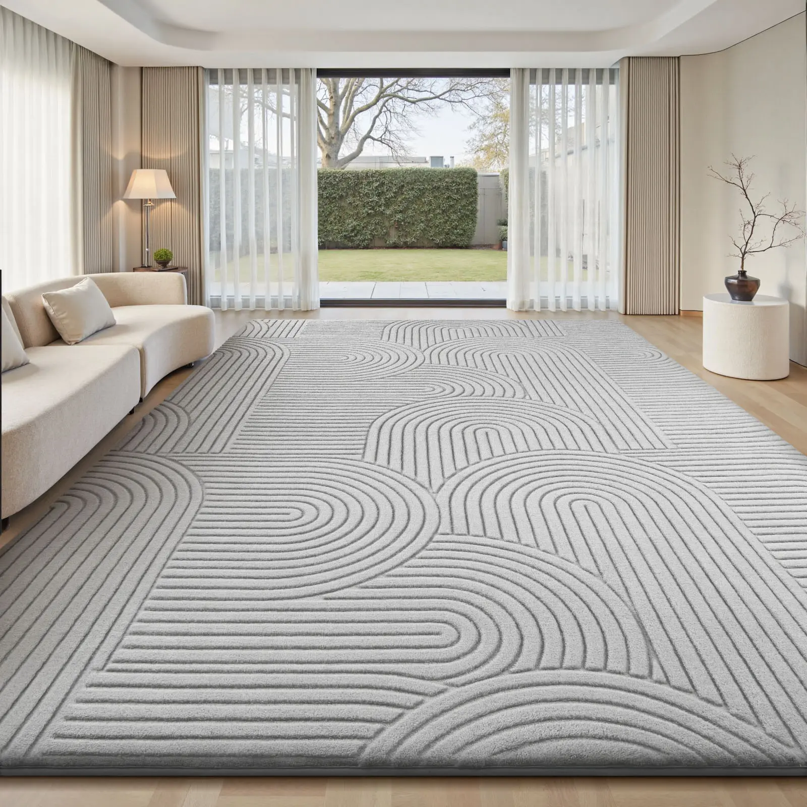FAMVAL Big Size Geometric Area Rug for Living Room Bedroom Nursery Dorm Kids Room Apartment, Premium High Quality Soft Fluffy Carpet, Machine Washable and Pet Friendly summerwins
