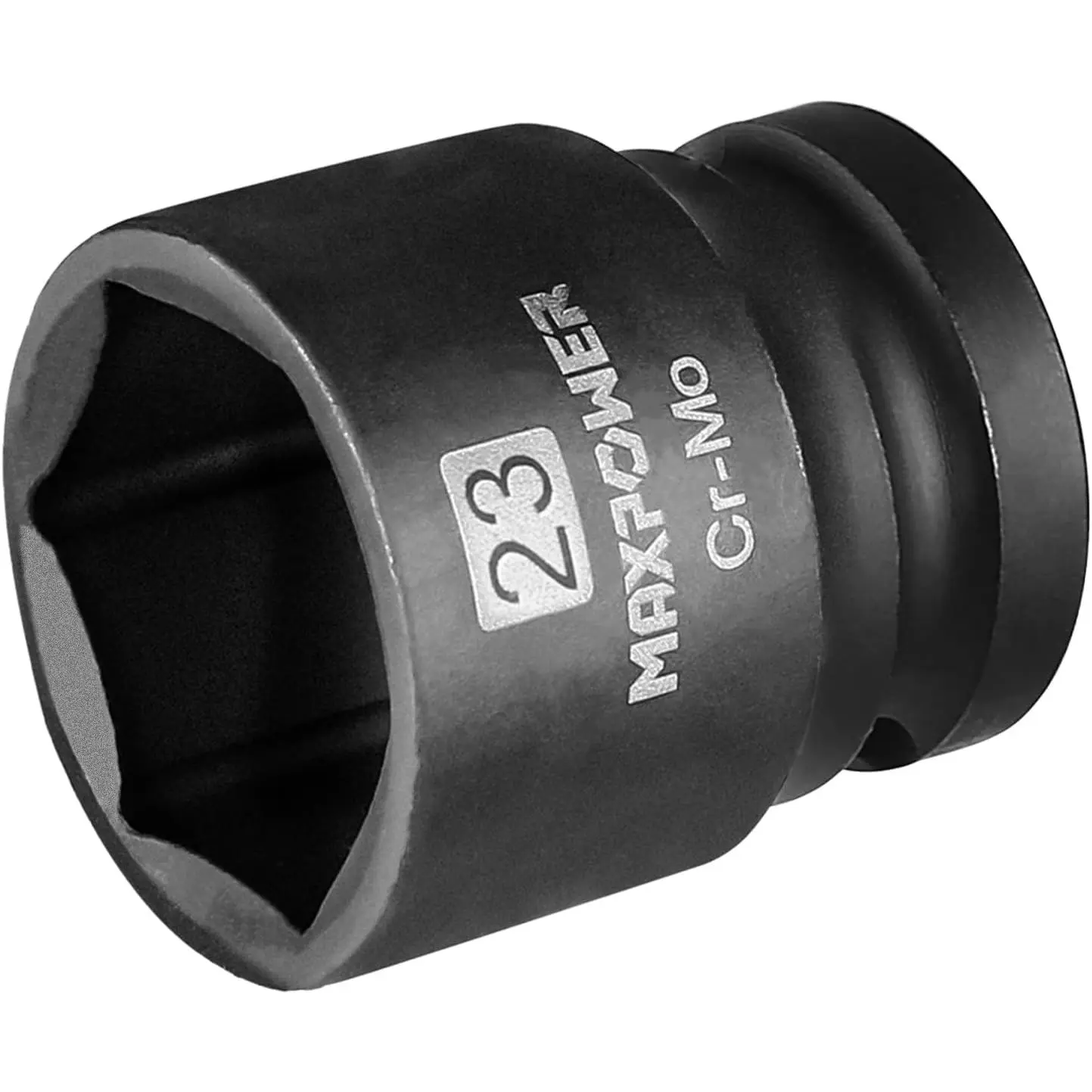 1/2" Drive Metric Standard Socket, 21mm, 6-Point Design, Heat-Treated Cr-Mo Steel High Torque Hand Tool for Wrench Compatibility