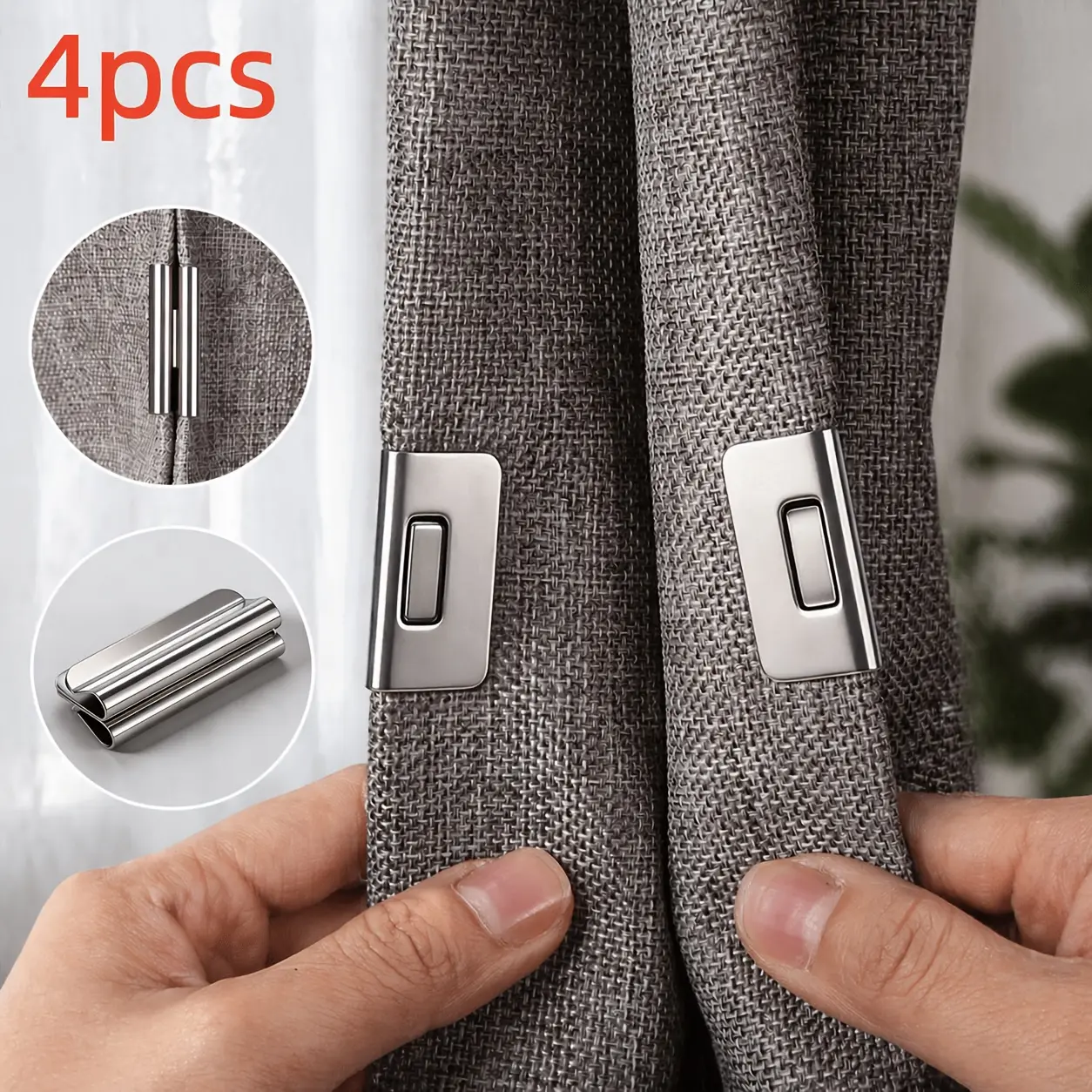 Curtain Clip Set (4-piece Set) | Made of High-quality Metal Material, Easy To Install and Durable - A Must-have Accessory for Home Use