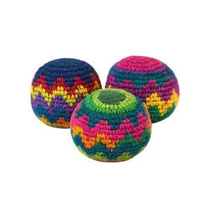 3PCS Handmade Crochet Hacky Sacks Set - Boho Footbag Toy, Coordination Training Equipment for Kids Outdoor Play, Trendy Gifts for Teen Girls summerwins