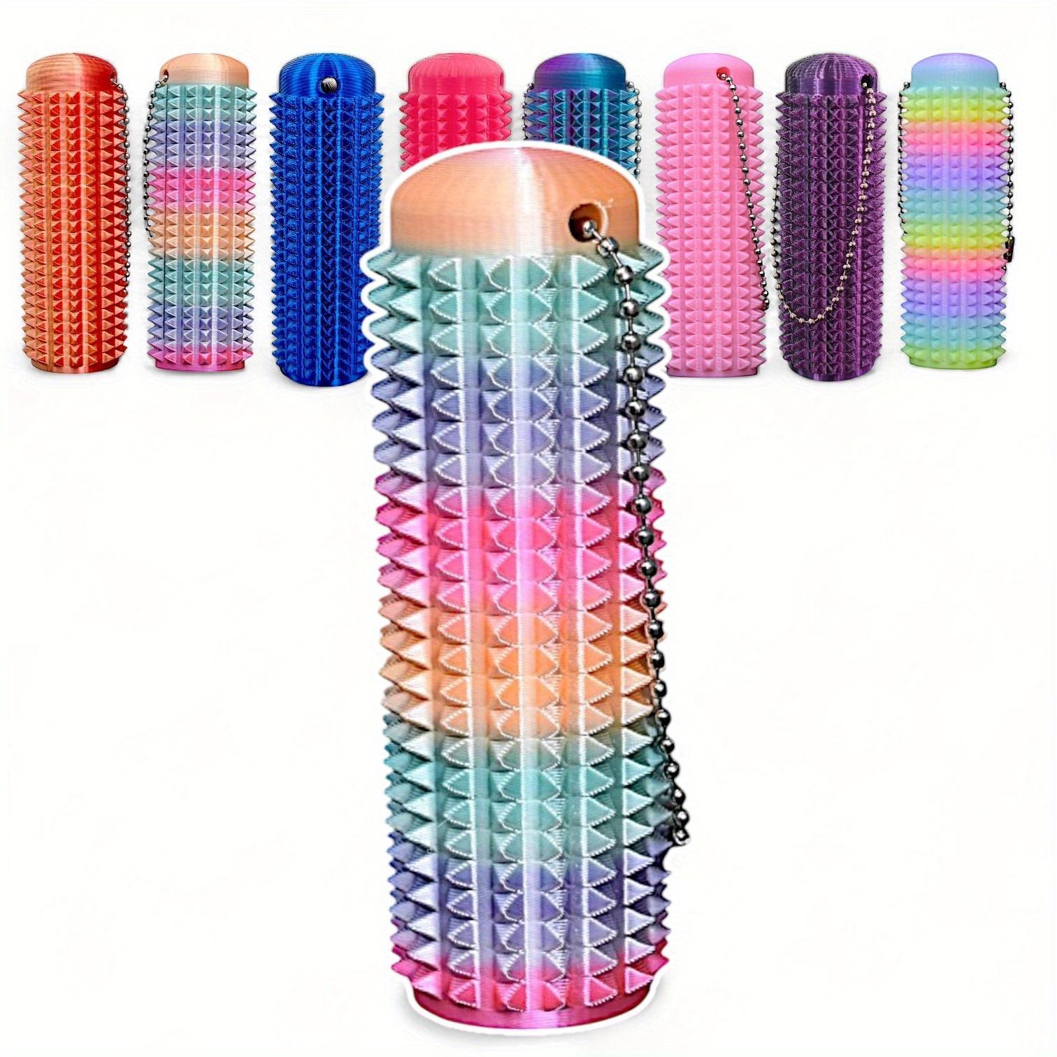 3D Printed Stress Relief Keychain, Colorful Small Handle Keyring, Pressure Sensor, Relax Your Hand, Unique Design, Perfect Gift