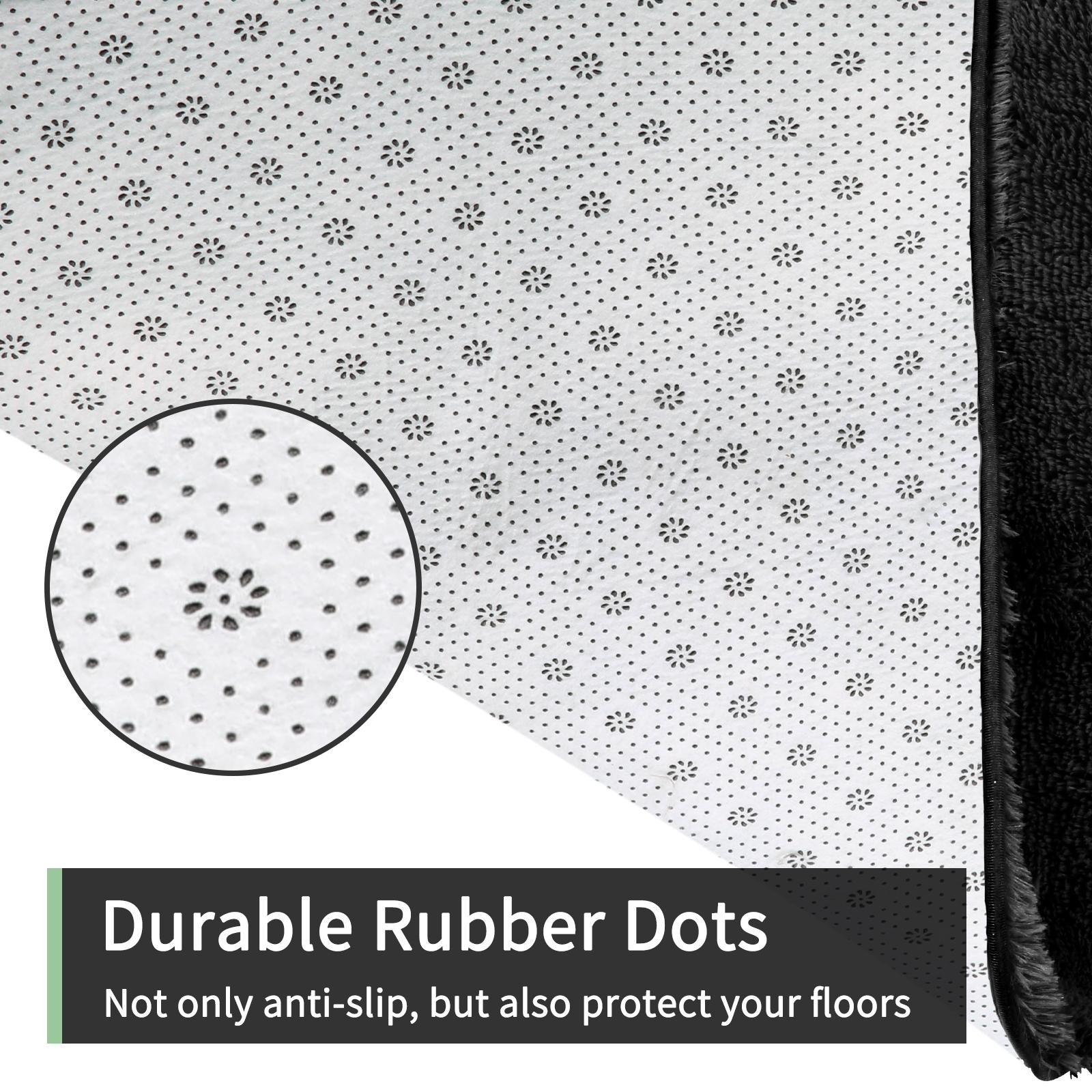 FAMVAL Large Size Plush Rugs Big Fluffy Area Rug Non-slip Soft Shaggy Carpet Mats for Livingroom Bedroom Nursery Home Decor Black Christmas gifts