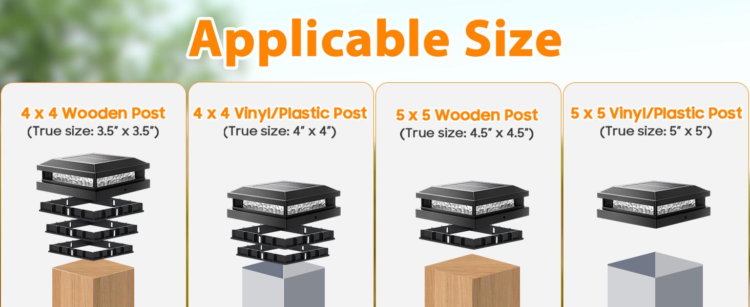 12-Pack Solar Post Lights with 2 Color Lighting, 16LEDs Post Cap Solar Lights Outdoor Waterproof, Fence Lights Solar-Powered for 4x4 4.5x4.5 5x5 Vinyl/Wooden Posts in Garden Stair Patio Deck