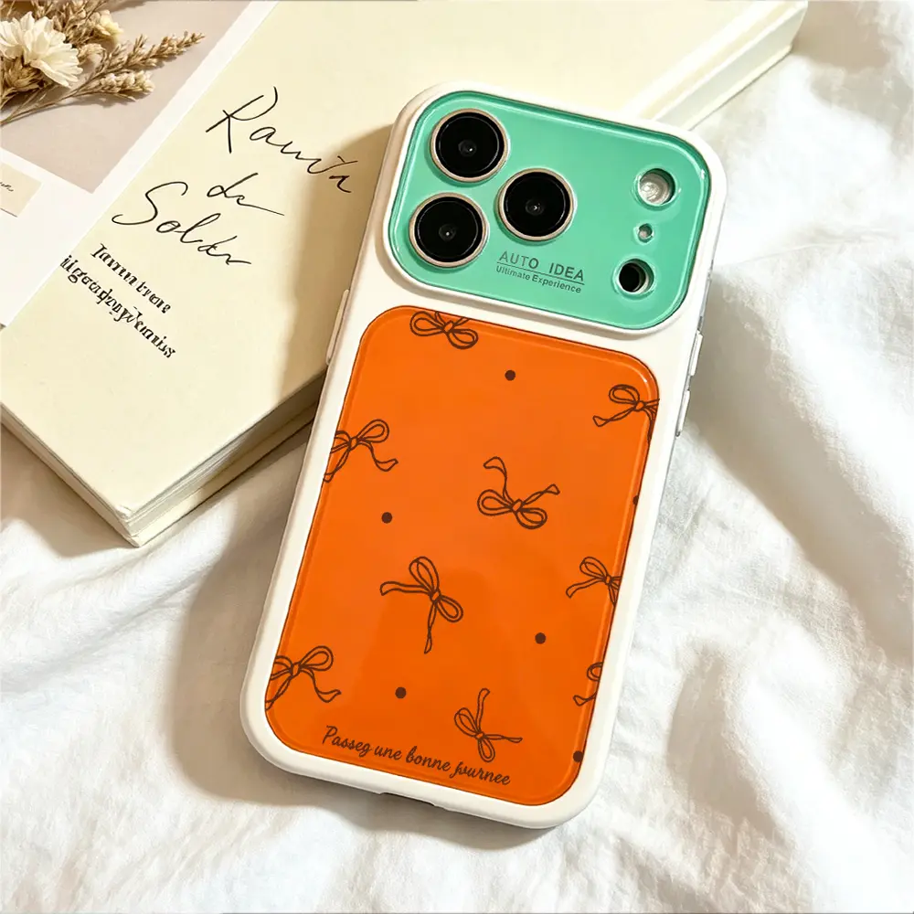 Dopamine Color Block & Solid Dark Brown TPU Phone Case for iPhone 17 Pro Max-17 Air-17 Pro-16-15-14-13 Pro Max, Premium Matte Slim Protective Accessories, Elegant Gift for Office Daily Use, Fits iOS iPhone Series, Smooth Durable Cover, Tpu Material