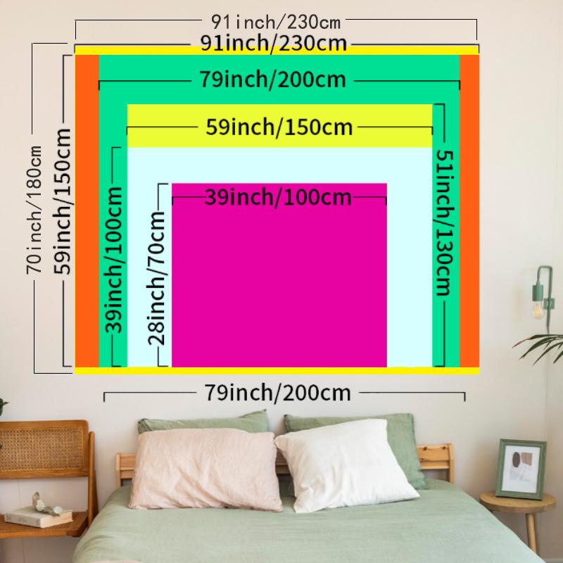 UV Black Light Reactive Wall Hanging Tapestry, Smoking Skull with Plant Leaves Smoke Design, Polyester Decorative Art, Knit Fabric, 85 gsm, for Dorm and Bedroom Decor, No Electricity Needed