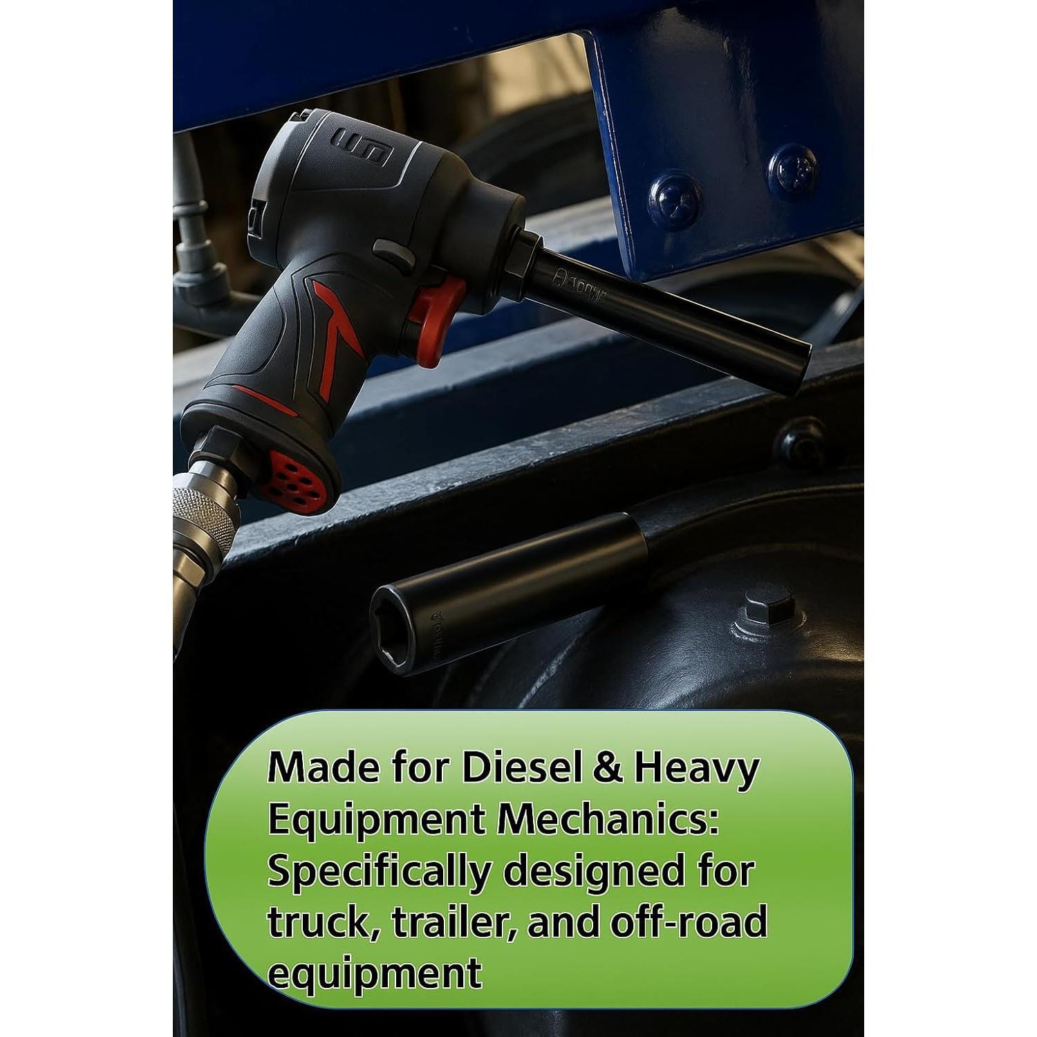 Deep Impact Socket for  Air  Cage  - Multiple  (3/4", 15/16", 1-1/16") - 1/2" Drive, High-Carbon Steel, Rust Resistan-3/4 Inch