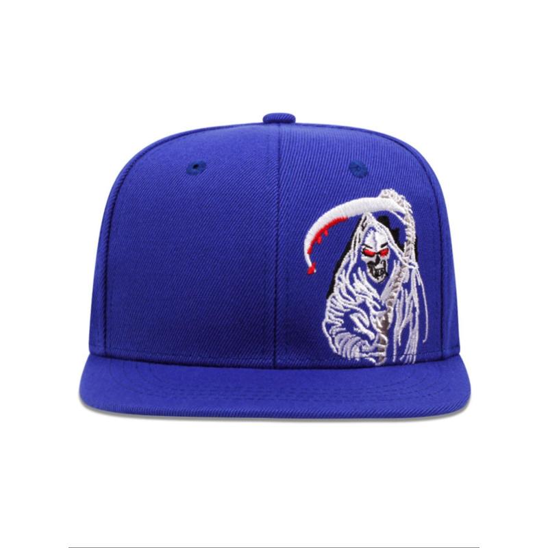 2026 Gothic-style Grim Reaper Embroidered Baseball Cap, Street Style Hip-hop Skull Decor Trendy Hat, Fashionable Apparel Accessory for Men and Women, Patterned Hat