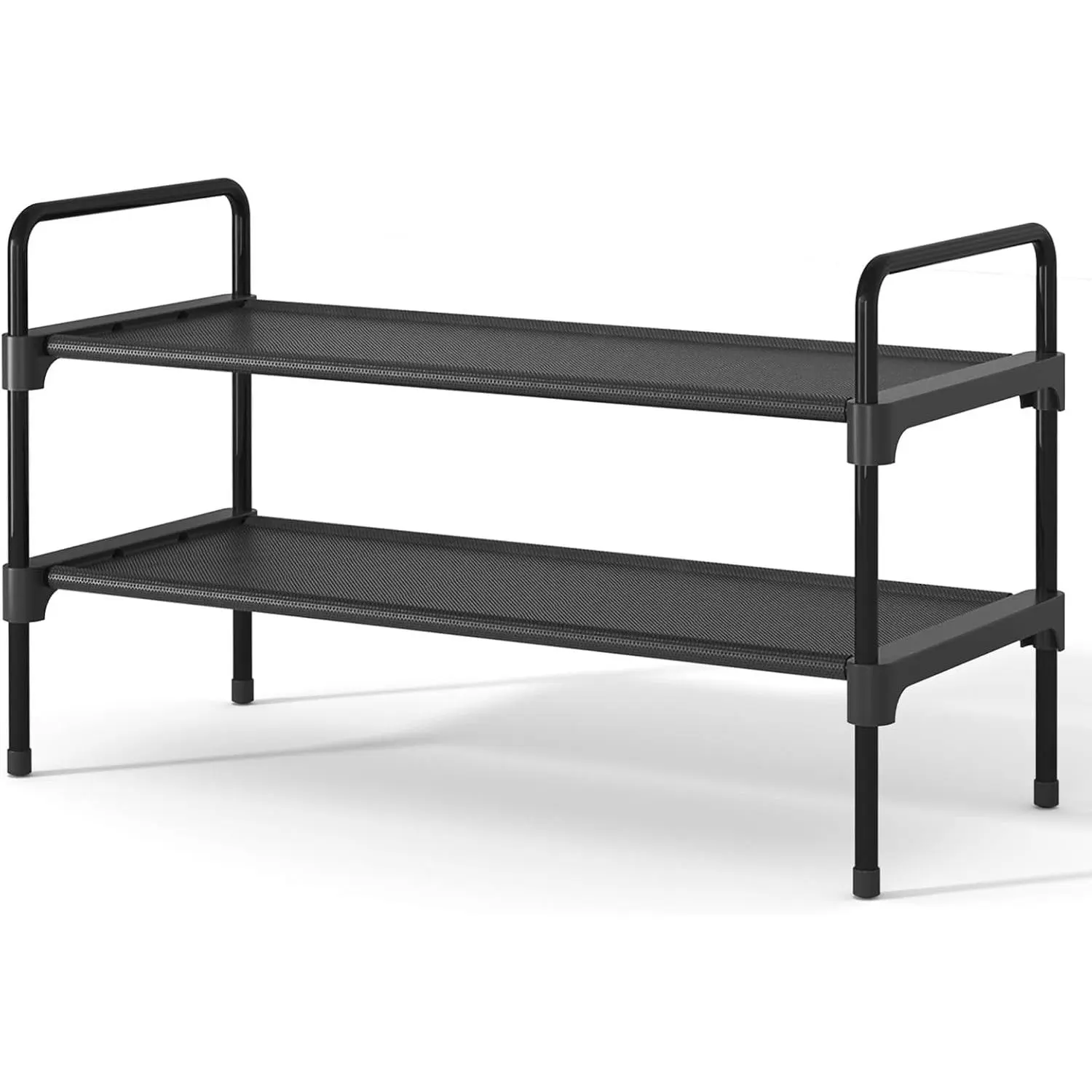Shoe Rack for Closet, Sturdy and Long-Lasting Shoe Shelf, Shoe Rack for Entryway, Personalized DIY Shoe Organizer, Shoe Rack Organizer for Space-Saving, 27.6" x 11.8" x 16.5", Black