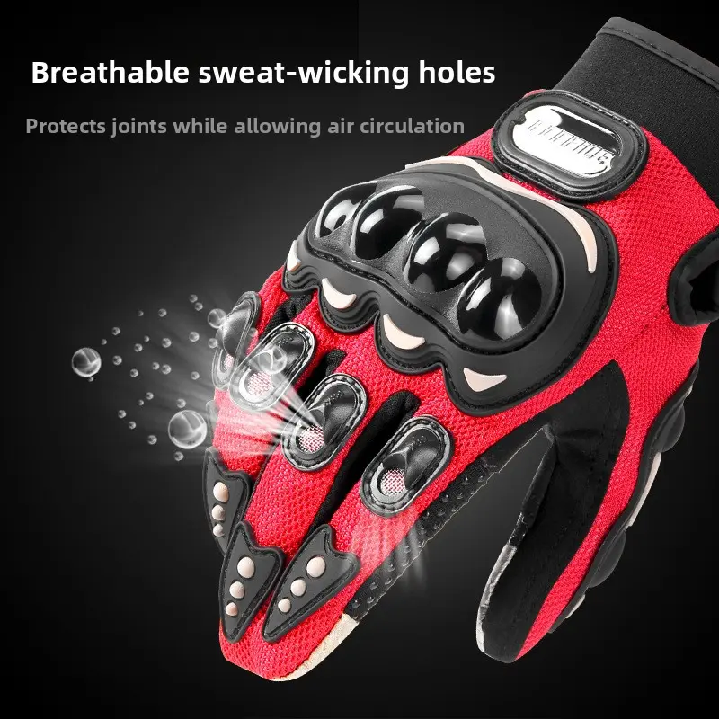 Motorcycle gloves, thin and breathable, suitable for all seasons, for motorcyclists, anti-fall, off-road racing riding gloves