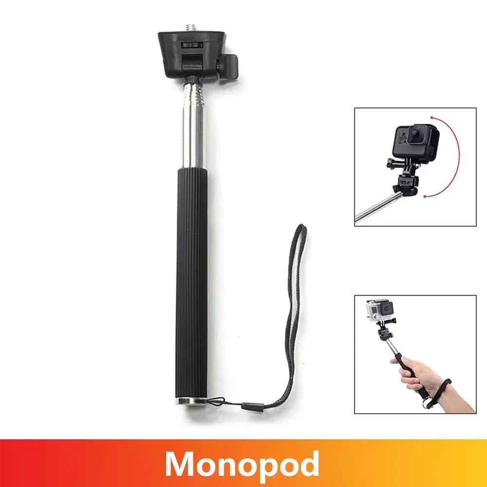 Monpod Selfie Stick Retractable Adjustable Extension Rod For GoPro Hero 13 12 11 10 SJCAM AKASO Insta360 DJI Osmo Action Cameras