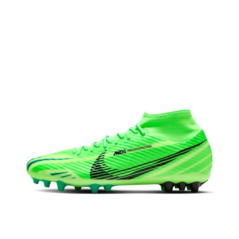 Men's Nike Mercurial Superfly 9 Academy MD-AG Football Cleats - Lightweight, Traction-Enhanced, Speed-Focused, House White, Comfortable Round Toe, Artificial Grass Studs (Maison Mihara Official)