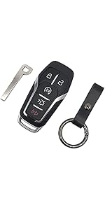 Key Fob Shell Case Replacement Fits for Ford F150 F250 2015 2016 2017 FCC ID:M3N-A2C31243300 P/N:164-R8117 Keyless Entry Remote Control 5 Button Pad Cover