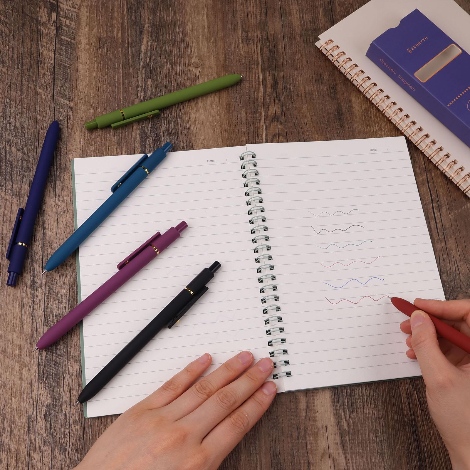 0.5mm Retractable Ballpoint Pen, 6 Counts/set Rollerball Pen Set Random Color Quick Dry Ballpoint Pen, Writing Pen for Office & School, Office Stationery & Supplies