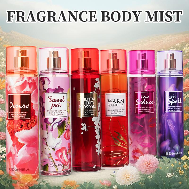 8 Fl Oz Hair & Body Fragrance Mist for Women - Long-Lasting Perfume, Perfect for Dating, Parties and Gift Giving Floral Amber