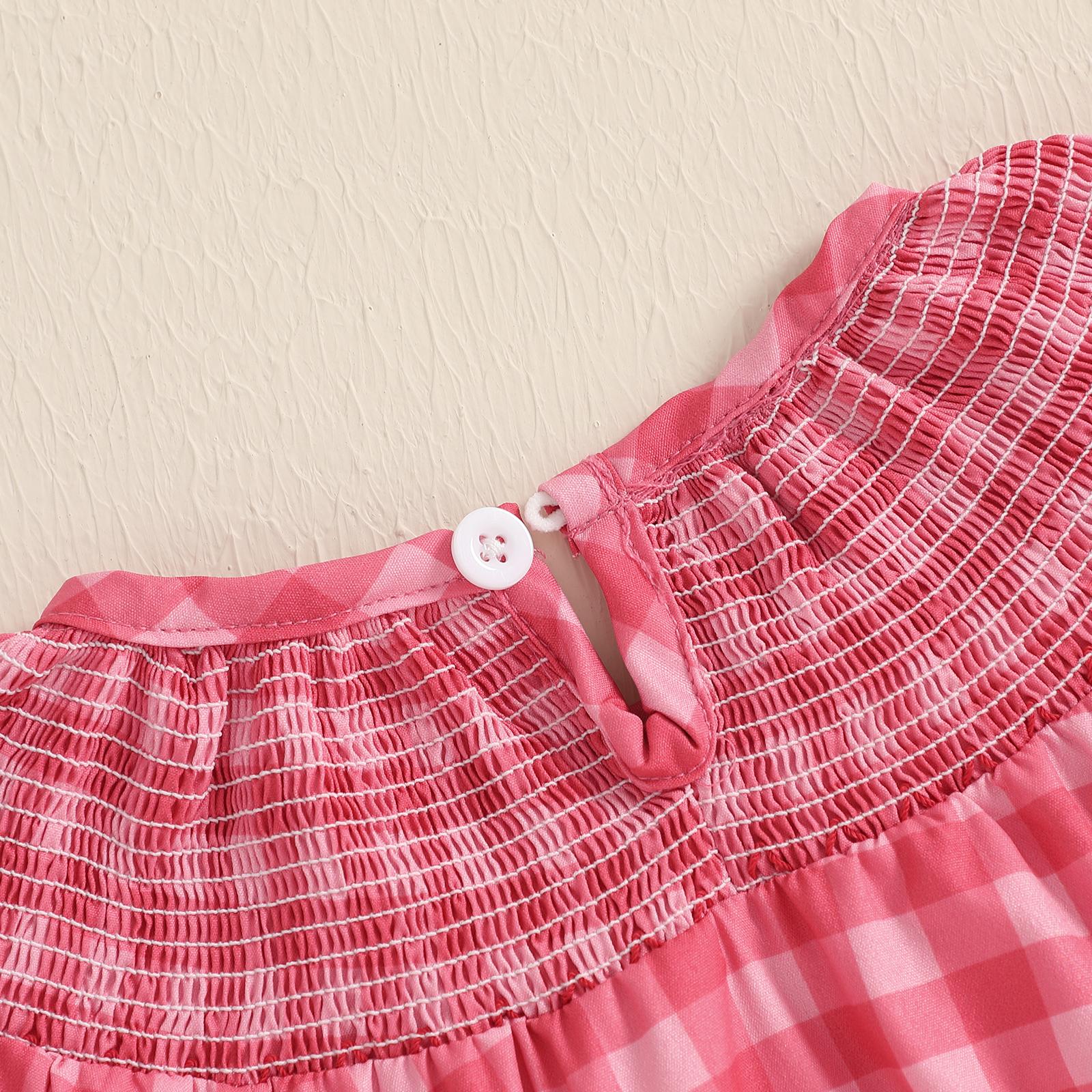 Toddler Baby Girl Christmas Romper, Long Sleeve Plaid Santa Gingerbread Print Romper Bubble Bodysuit Newborn Playsuit