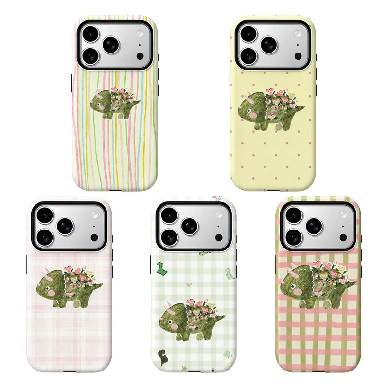 Cute Floral Dinosaur Phone Case,For iPhone 11 12 13 14 15 16 17 pro max for Samsung S26 S25 S24 S23 S22 S21 phone Cases,Gifts For Fans Men Women,phone cases