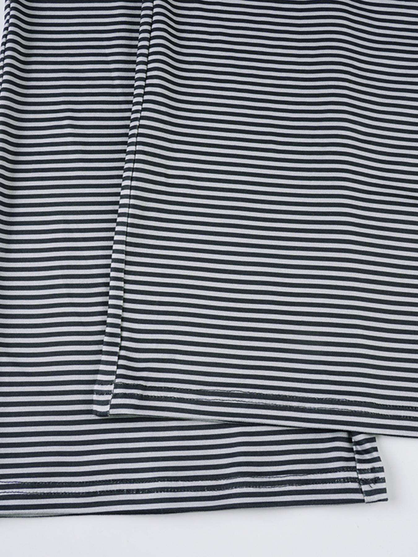 Women's Colorblock Striped Casual Fashion Pants, Casual Chic Trousers, Fitted Straight Leg Long Trousers for Spring & Fall, Comfortable Moderate Fabric Style