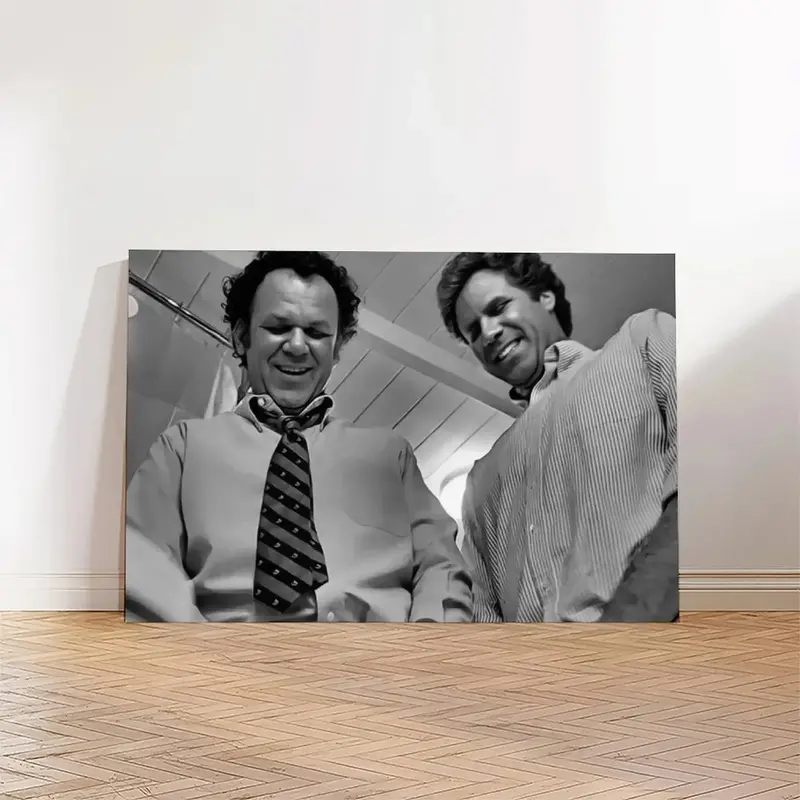 Funny Bathroom Movie Step Brothers Sword Fight Poster Wall Art Vintage Black And White Humor Canvas Prints 90s Film Room Home Decoration Frame Style Ornaments Eco Friendly Fade Resistant Waterproof UV Protected 08x12 12x18 16x24 20x30 24x36 Inches